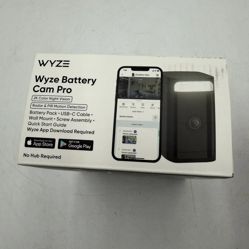 Wyze Battery Cam Pro 2k HDR Wireless Outdoor/Indoor Security Camera